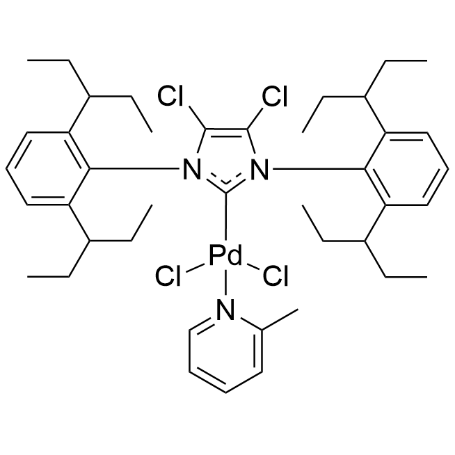(SP-4-1)-[1,3-双[2,6-双(1-乙基丙基)苯基]-4,5-二氯-1,3-二氢-2H-咪唑-2-基亚基]二氯(2-甲基吡啶)钯 ，(IPent-Cl2)(2-Me-py)PdCl2